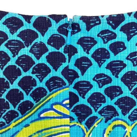 LILLY PULITZER Stephanie Koi Fish Print Sleeveless Sheath Dress - Picture 8 of 9